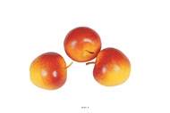 Pomme artificielle moyen Jaune rouge X 3 Plastique souffl H 65x75 mm