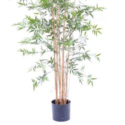 Bambou artificiel en pot special UV pour extérieur H 210 cm Vert