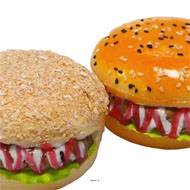 Hamburgers X2  D 10 cm et H 6 cm Mousse PU aliment factice décoration