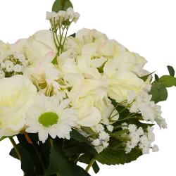 Bouquet artificiel création fleuriste H 70 cm douceur aérienne