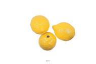 Citron jaune artificiel luxe en lot de 3 Plastique souffl H 80x60 mm