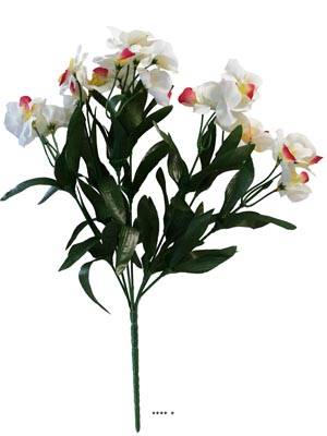 Bouquet d'Orchidées artificielles 21 fleurs hauteur 33 cm superbe Crème
