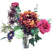 Superbe bouquet de fleurs artificielles création "AUTOMNE" H 60 cm