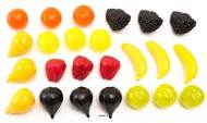 Fruits petits artificiels assortis en lot de 24 en Plastique souffl