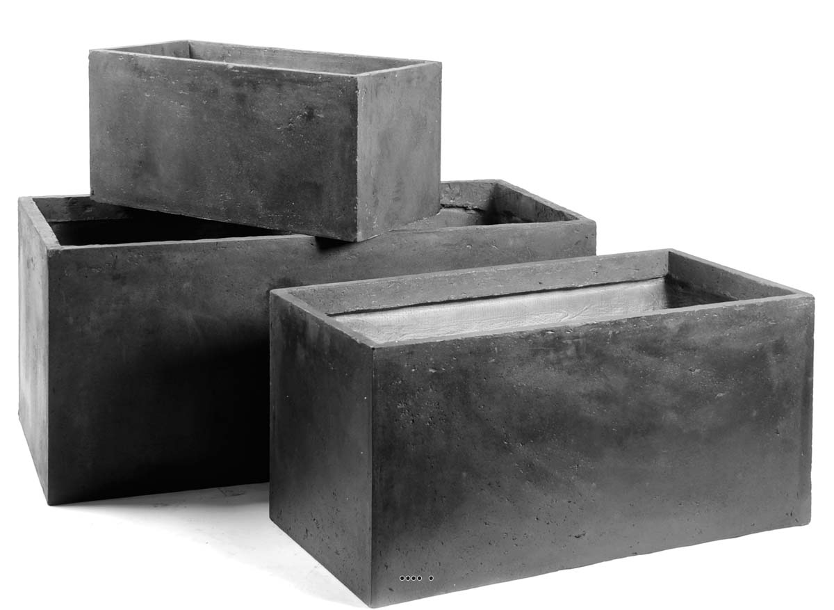 Jardiniere Bois Pour Bambou : Jardiniere Fibre de terre noir mat exterieur terrasse jardin du site Jardiniere Bois Pour Bambou : Jardiniere Fibre de terre noir mat exterieur terrasse jardin du site