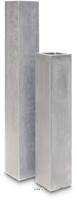 Bac fibres de verre et composite 23 x 23 cm H 160 cm Ext. Carr colonne gris clair