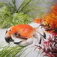 Piquet d'herbe de Corail factice H30cm plastique ext. Jaune-Orange