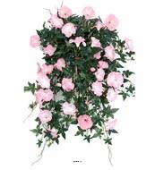 Ipome liseron factice retombante en pot H60cm fleurs Rose fushia