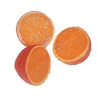 Demi Orange artificielle luxe en lot de 3 en Plastique souffl D 65 mm