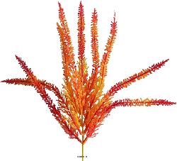 Pic de thuya factice H27cm plastique extrieur 9 ramures Rouge-orange