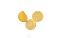 Demi Citron jaune artificiel X 3 Plastique souffl D 40x35 mm