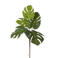 Piquet de feuilles de philodendron artificielles H 64 cm 5 feuilles D 50 cm