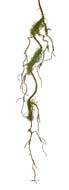 Branche de liane artificielle ramifiée avec mousse réaliste H 102 cm Vert forêt