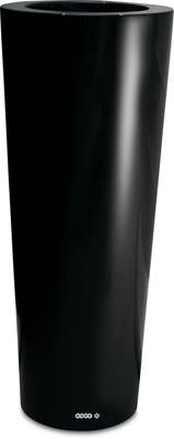 Bac fibres de verre robuste et revêtement gelcoat qualité marine Ø 48 cm H 121 cm Ext. colonne noir glossy