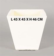 Bac LEA Blanc L 45 X H 46 CM Cubique vas intrieur / extrieur