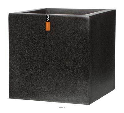 Bac en pures Fibres Baya Ext. Cube L 40 x 40 x H40 cm Noir