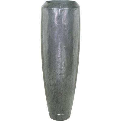Bac plastique et particules de métal Ø 32 cm H 120 cm Ext. colonne aluminium brut