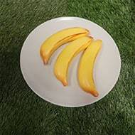 Banane artificielle en lot de 3 en Plastique soufflé L 150x35 mm