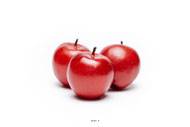 Pomme artificielle Rouge en lot de 3 en Plastique soufflé D 80 mm