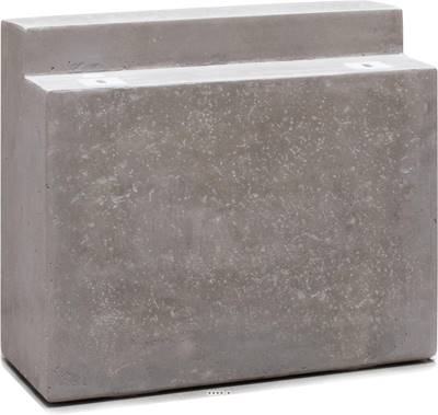Base en fibres de ciment L 51x20 cm H 43 cm Ext. pour banc décoratif gris