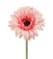 Gerbera artificiel H 55 cm D 10 cm superbe tête tissu Rose