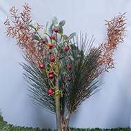 Asparagus artificiel H 70cm scintillant et brillant artificiel Cuivre