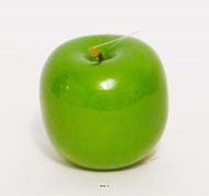 Pomme artificielle Verte brillante D7.5 cm Superbe en décoration