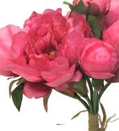 Bouquet de Pivoines factices 8 têtes D28cm H34cm Rose fuchsia - BEST