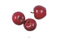 Pomme artificielle moyenne Rouge X 3 en Plastique soufflé H 65x75 mm