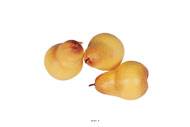 Poire William fruit Jaune rouge X 3 Plastique soufflé D 65x95 mm