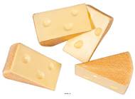 Emmental artificiel petit morceau X 4 en Plastique soufflé L 90x60 mm