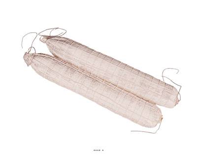 Saucisson Rosette artificiel blanc X 2 Plastique soufflé L 450x65 mm