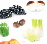 Lot 17 Légumes et fruits artificiels d'Automne en plastique soufflée
