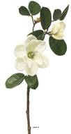 Magnolia du Japon artificiel en tige, H 51 cm Crème - BEST