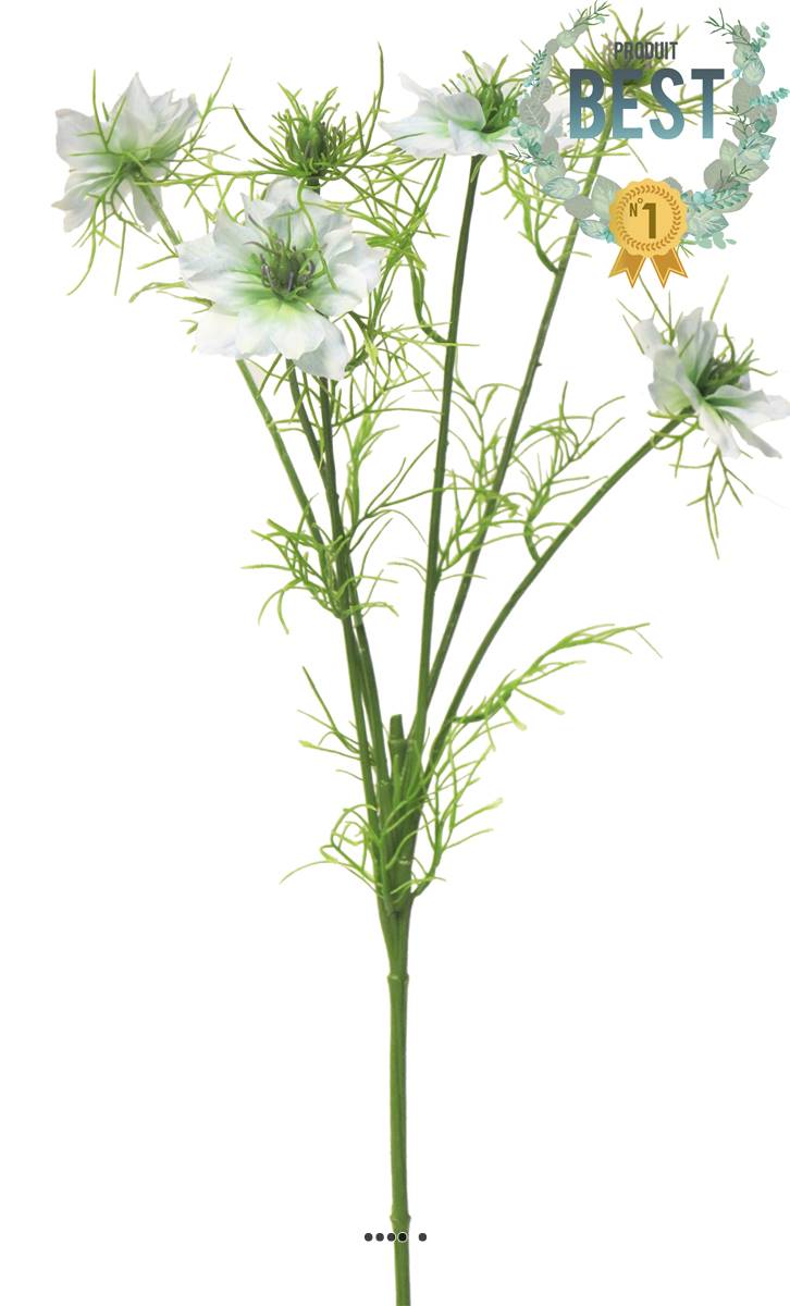 artificielles Nigelle de Damas artificielle 6 ramures H 66 cm