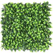 Plaque de feuillage factice vert 50x50cm, H3cm dense anti-UV 2000H