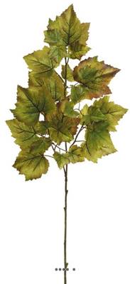 Branche de feuilles de vigne artificielle H 70 cm Vert