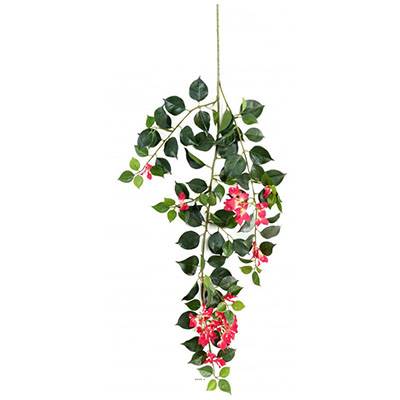 Branche de Bougainvillier artificielle H 80 cm tige armée Rose fushia