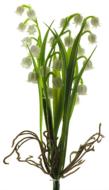 Piquet de 3 brins de muguet artificiel H 19 cm 