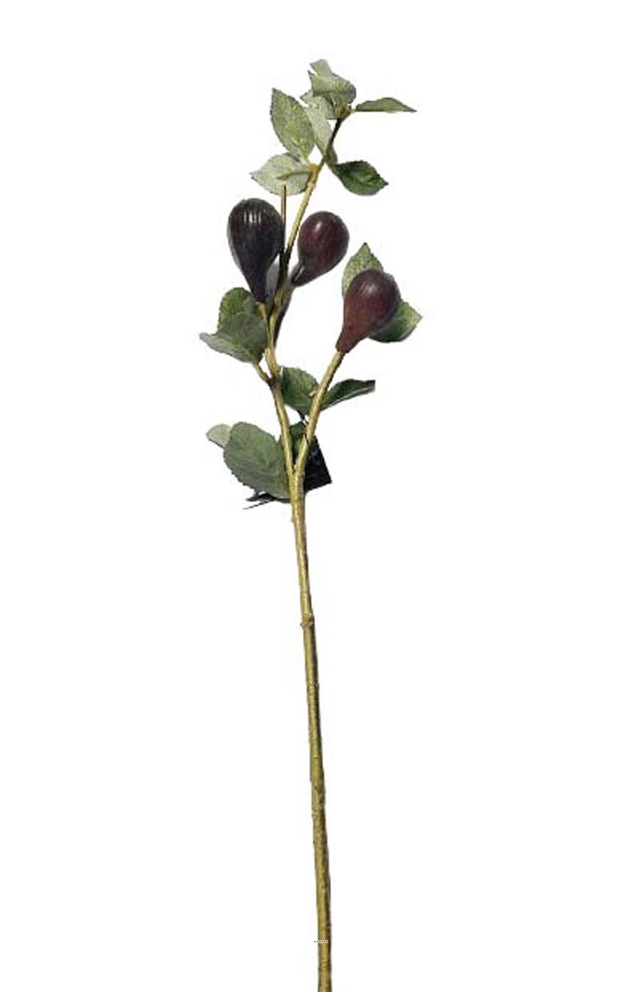 Branche de Figuier artificiel avec 3 grosses figues factice H 60 cm tres realiste