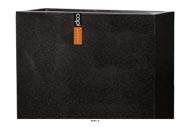 Bac en pures Fibres Baya Ext. Jardinire L 100 x 40 x H55 cm Noir