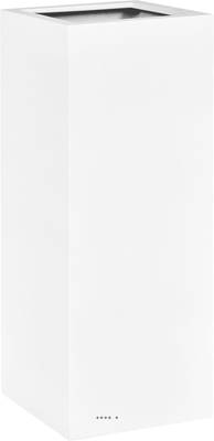 Bac fibres de verre et plastique renforcé 30 x 30 cm H 70 cm Ext. carré haut blanc mat