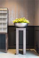 Bac résine synthétique Ø 55 cm H 18 cm Int. coupe métal anthracite
