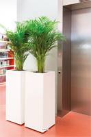 Bac fibres de verre gelcoat 40x40x120cm Ext. carré haut blanc glossy