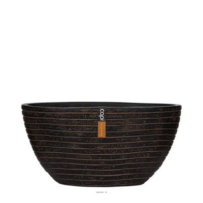 Bac Row en fibres de verre Int. bullet 27x13x14 cm marron