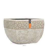 Bac pures fibres et magnesium Hany Ext. cube évasé bas 42x29cm sable