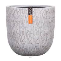 Bac Stone en pures fibres et magnesium Hany Ext. eggpot 42x40 cm sable