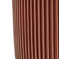 Pot Groove plastique forme eggpot H 21 x D 23cm Rouge