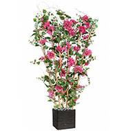 Bougainvillier artificiel palissade H 140 cm L 70 cm extérieur anti-UV