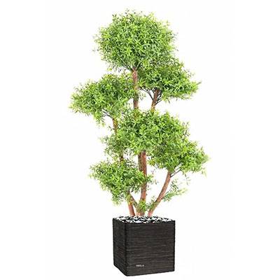 Eucalyptus artificiel en pot pour extérieur anti-UV H 130 cm Vert